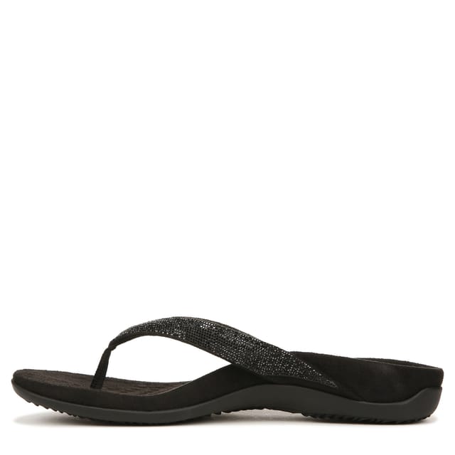 Vionic Vionic Women's Dillon Shine Thong Sandals in Black - 2