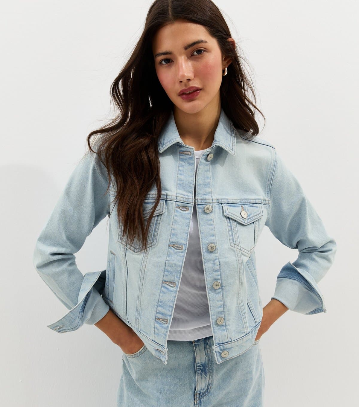 New Look Women's Light Blue Denim Jacket New Look