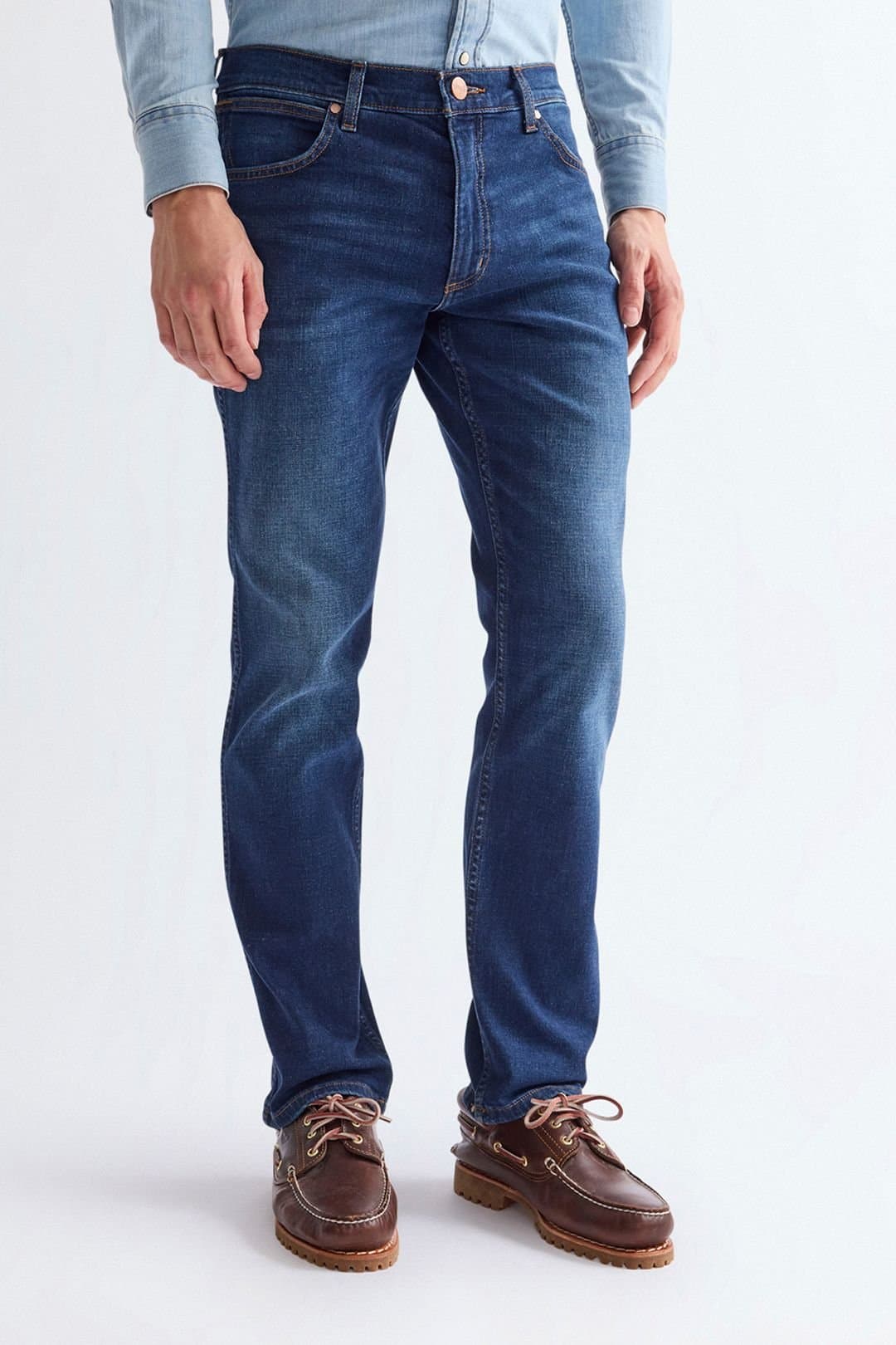 Wrangler Wrangler Men's Greensboro Straight Fit Jeans For Real in Blue