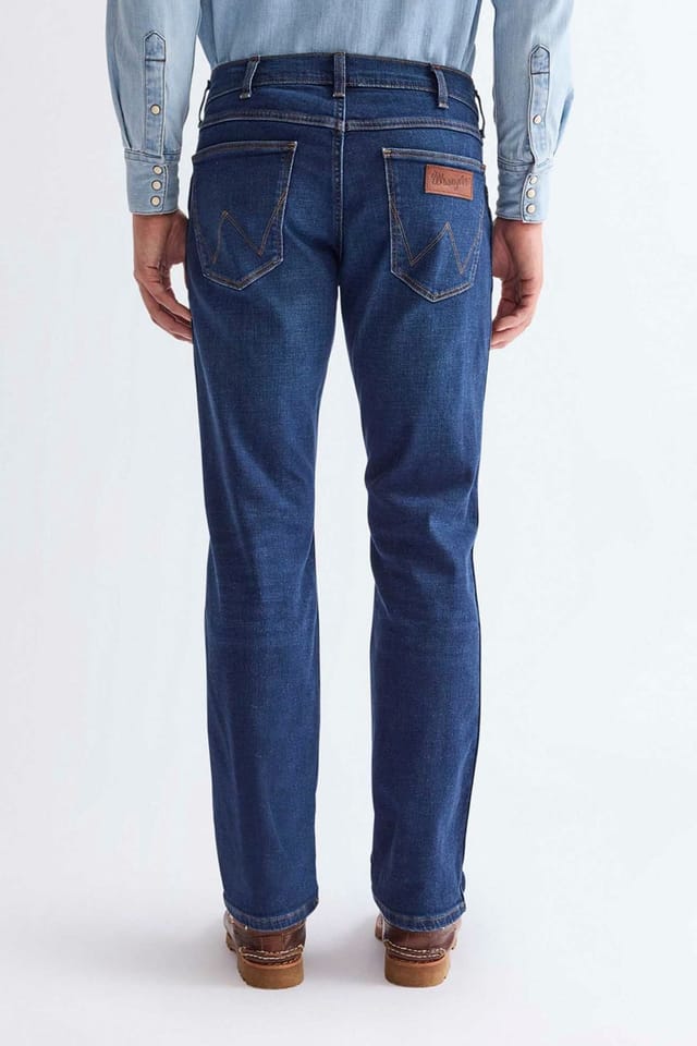 Wrangler Wrangler Men's Greensboro Straight Fit Jeans For Real in Blue - 2