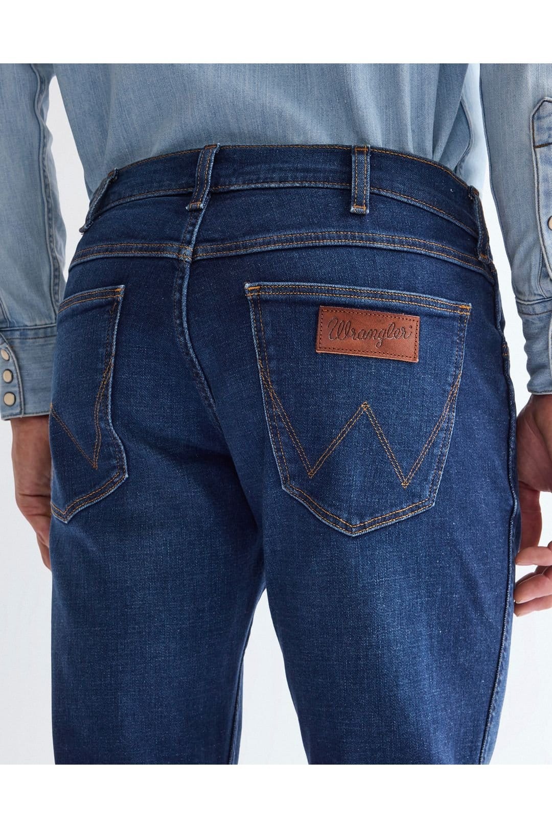 Wrangler Wrangler Men's Greensboro Straight Fit Jeans For Real in Blue - 4