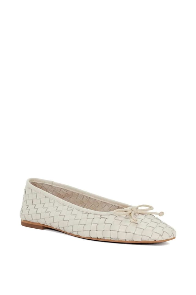 Dune London Dune London Women's 'Heat' Leather Ballet Pumps in Natural - 2