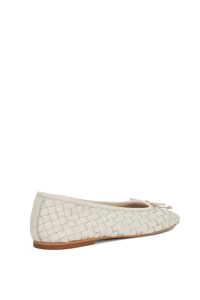 Dune London Dune London Women's 'Heat' Leather Ballet Pumps in Natural - 3