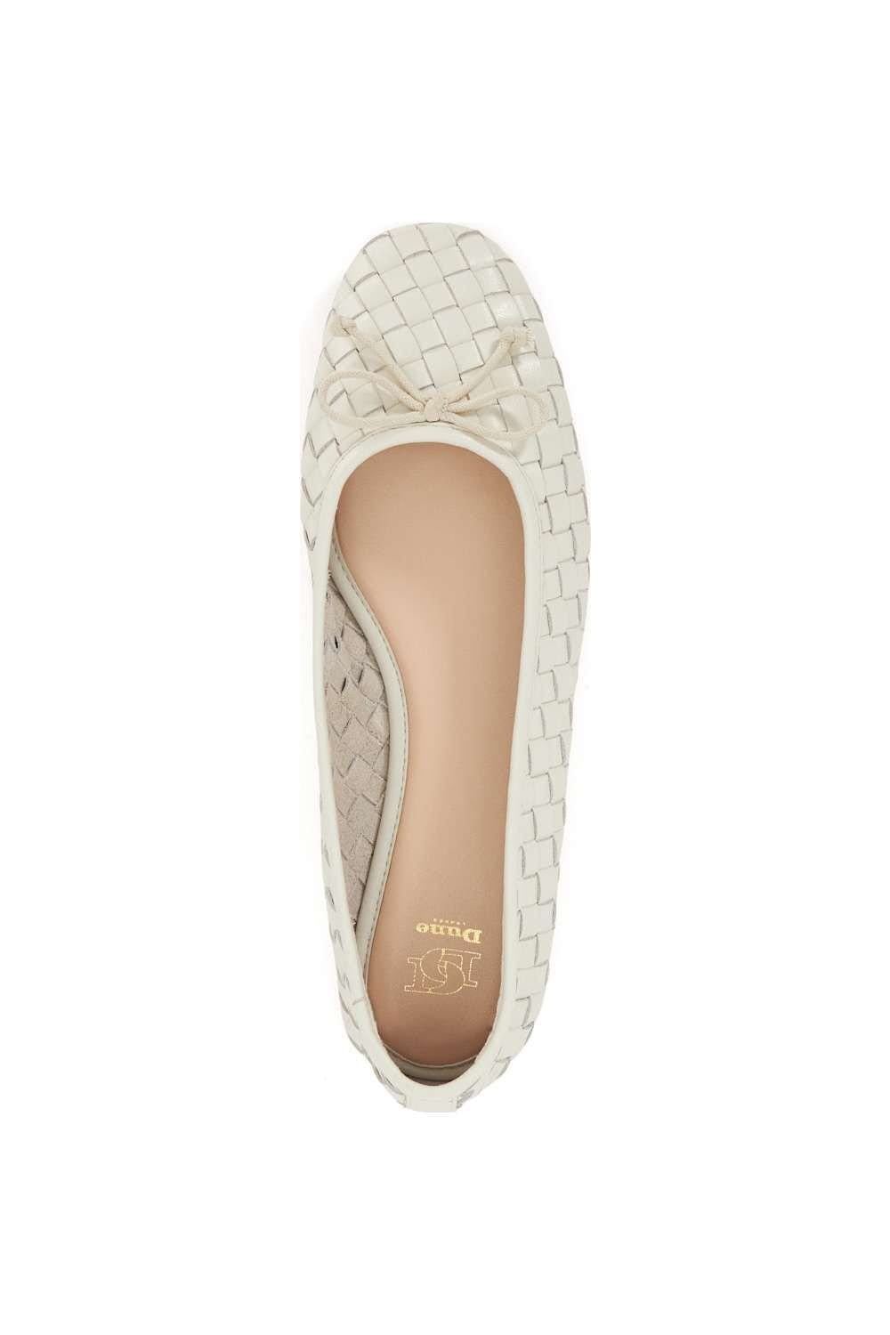 Dune London Dune London Women's 'Heat' Leather Ballet Pumps in Natural - 4