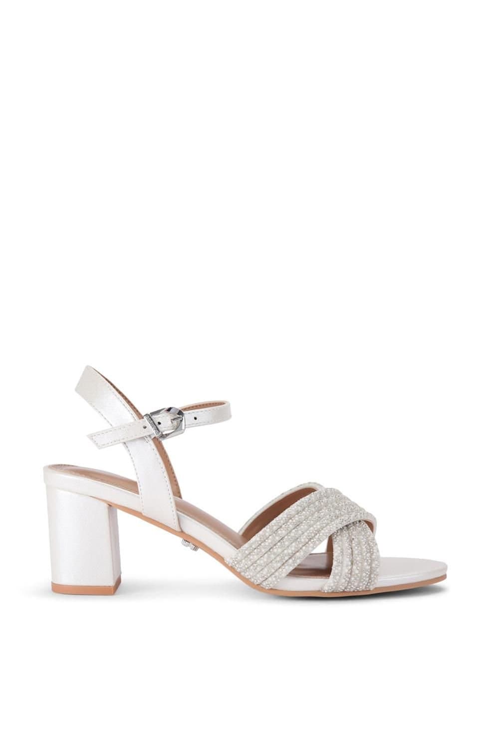 Carvela Carvela Women's 'Divine Block' Fabric Heels in White