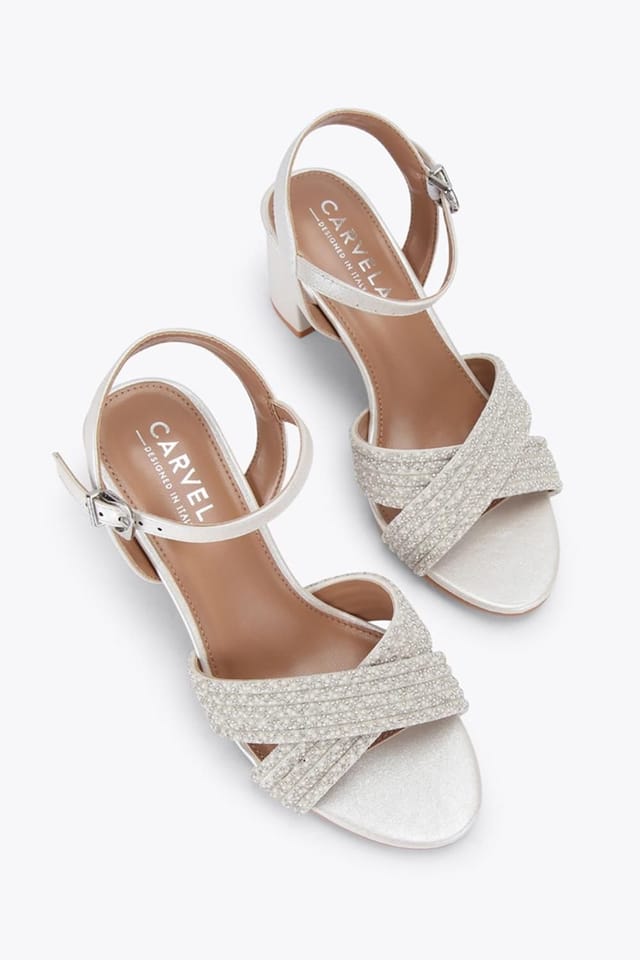 Carvela Carvela Women's 'Divine Block' Fabric Heels in White - 2