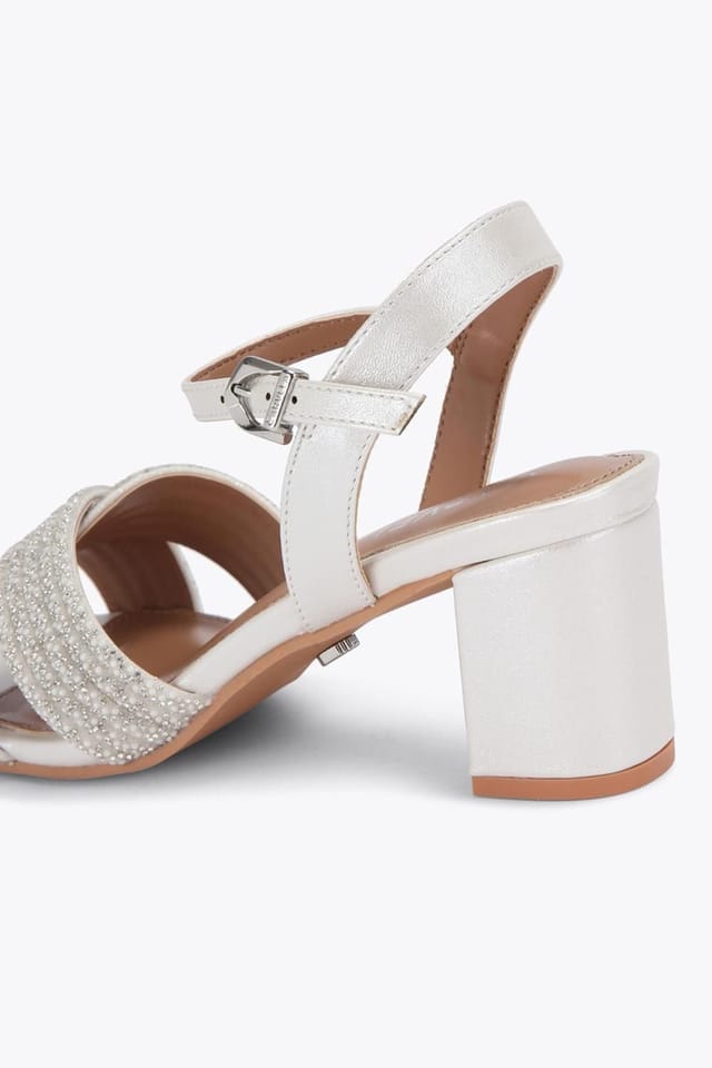 Carvela Carvela Women's 'Divine Block' Fabric Heels in White - 3