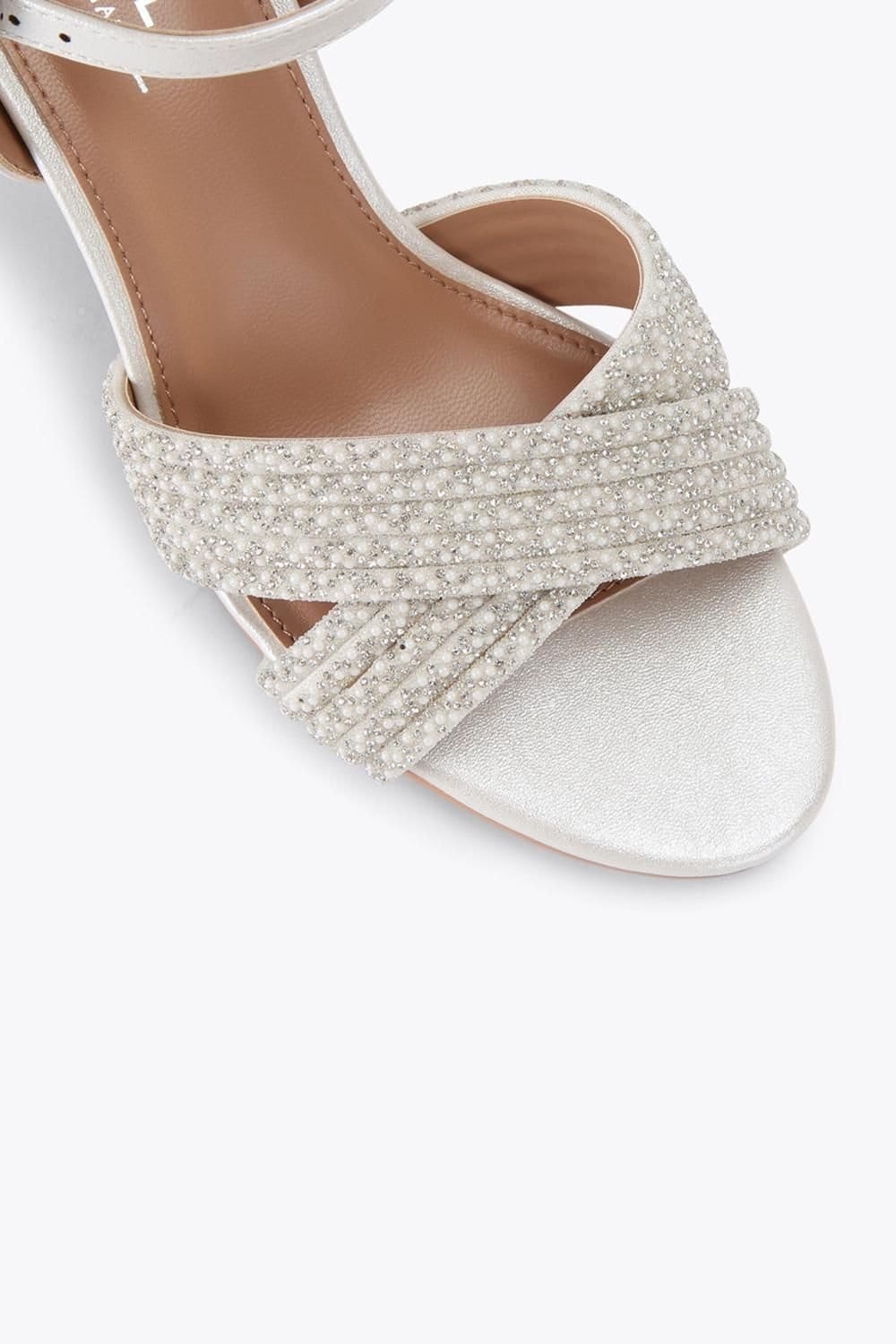 Carvela Carvela Women's 'Divine Block' Fabric Heels in White - 4