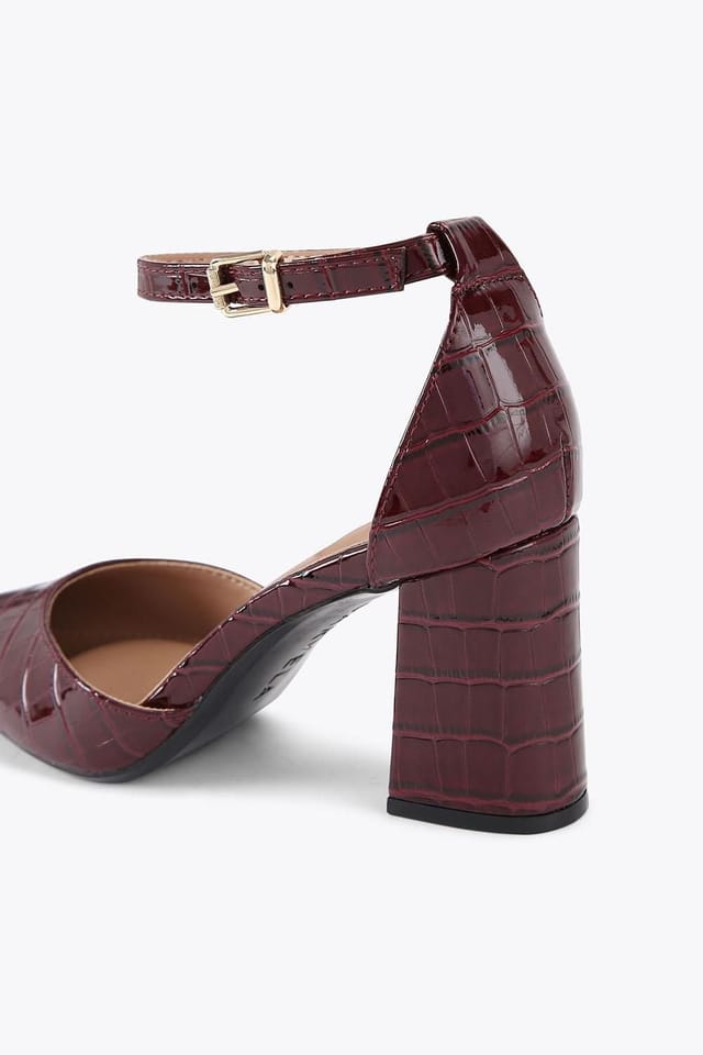 Carvela Carvela Women's 'Refined Court' Croc Print Heels in Red - 3
