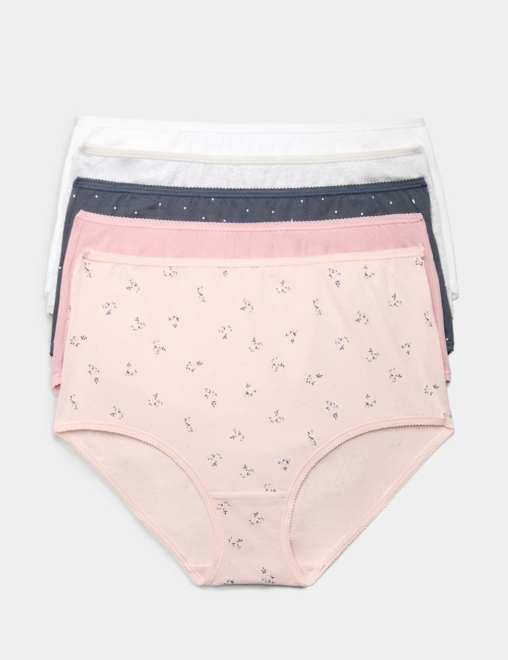 Marks & Spencer M&S Nightshade Cotton Lycra® Full Briefs 5-Pack