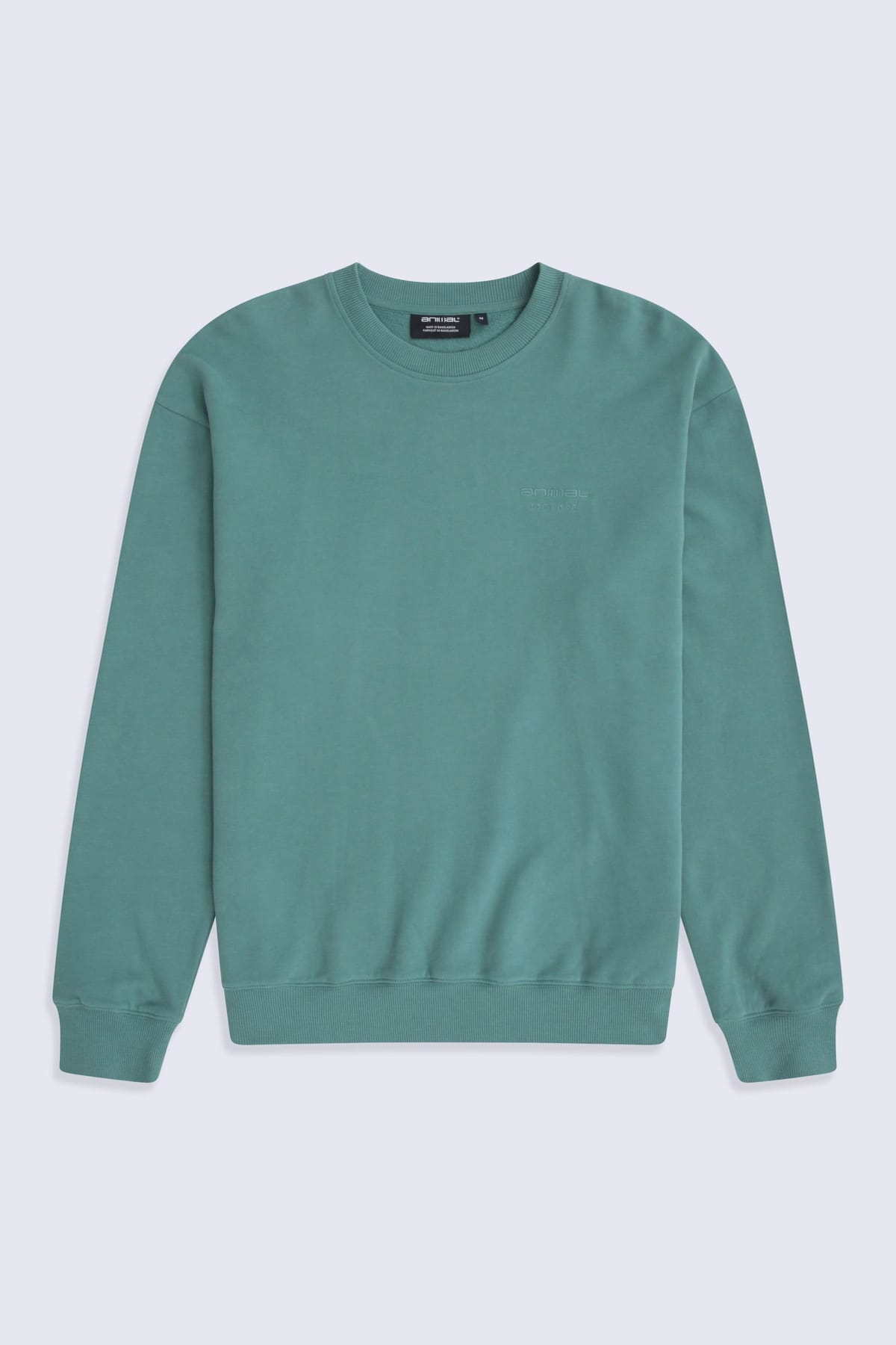 Animal Animal Men's 'Jonah' Ribbed Cuffs Cotton Drop Shoulder Sweatshirt in Green - 1