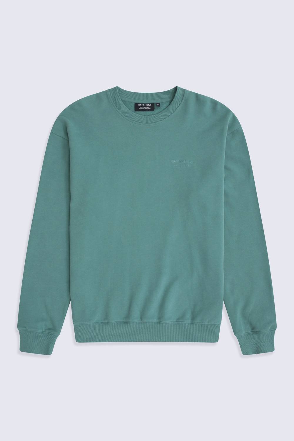 Animal Animal Men's 'Jonah' Ribbed Cuffs Cotton Drop Shoulder Sweatshirt in Green - 4