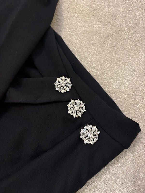Backless dimonty blazer dress