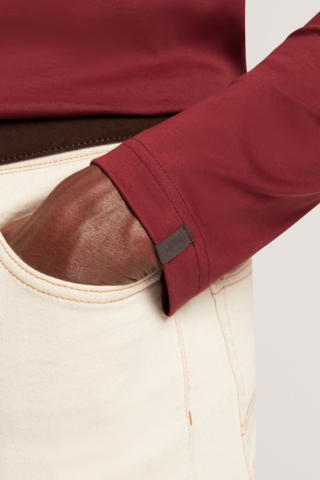 Ted Baker Ted Baker Men's IGNAC LS Regular Soft Touch Polo Maroon - 4