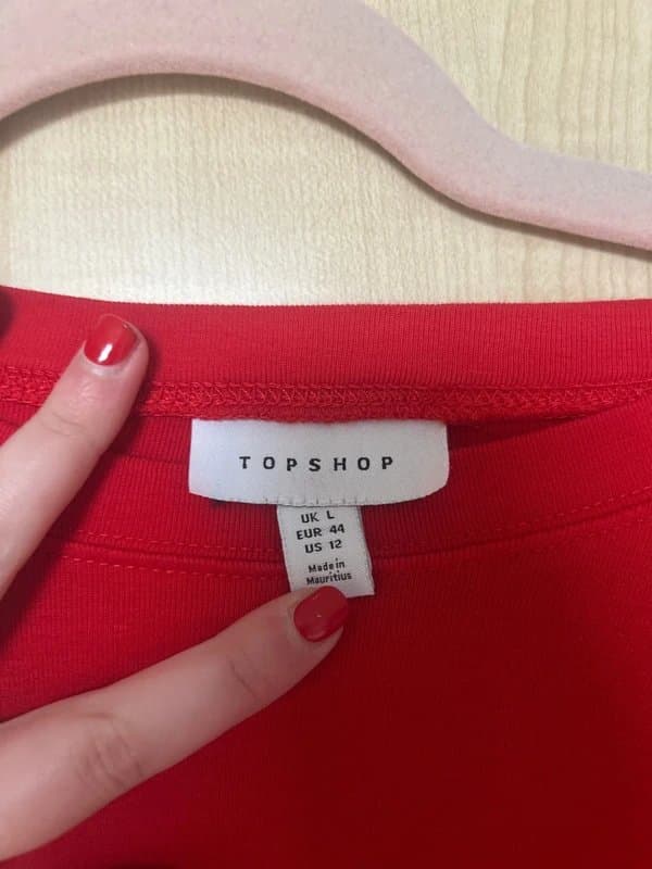 Topshop asymmetrical ruched tshirt