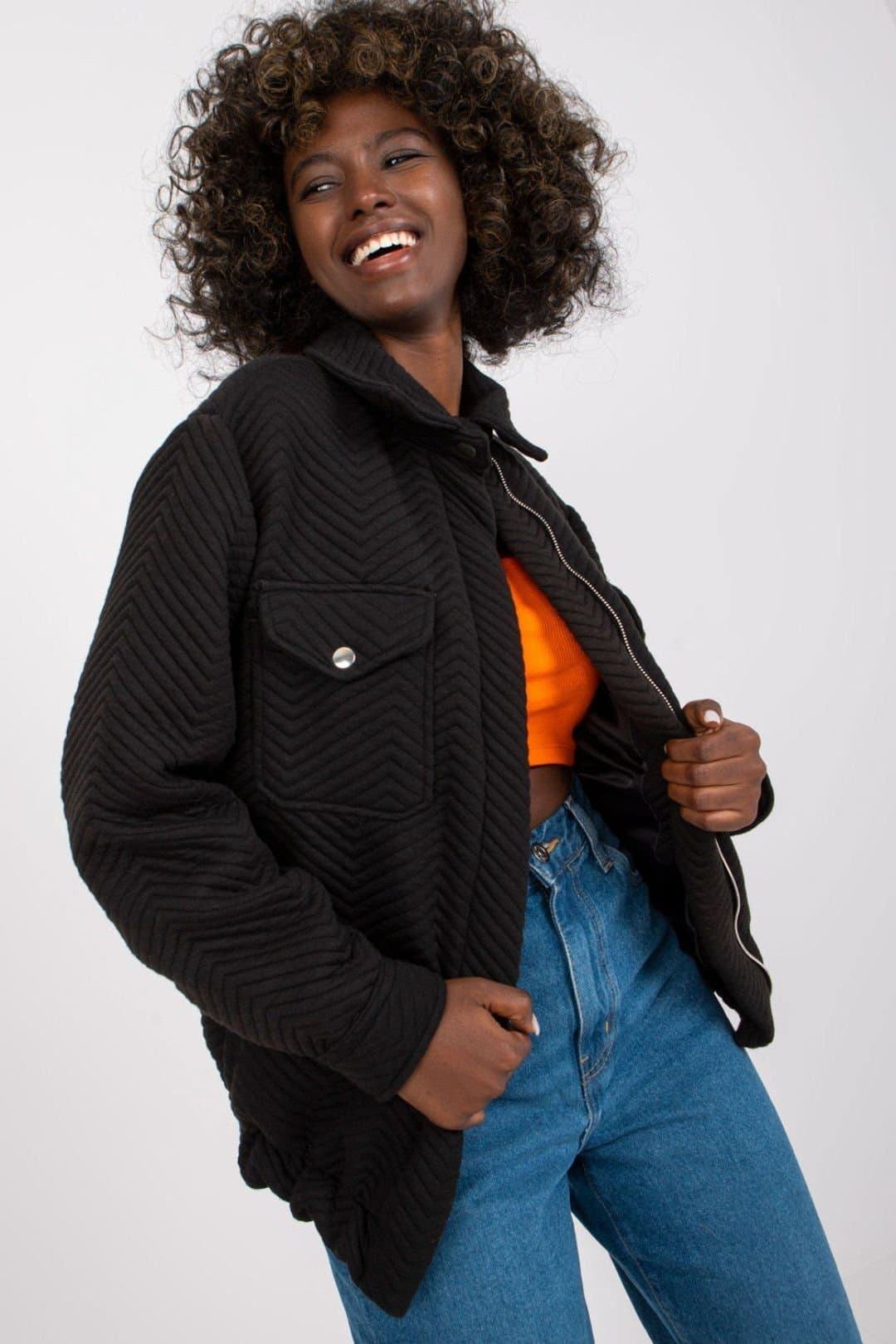 Love Lace Love Lace Black Quilted Jacket Style 184550