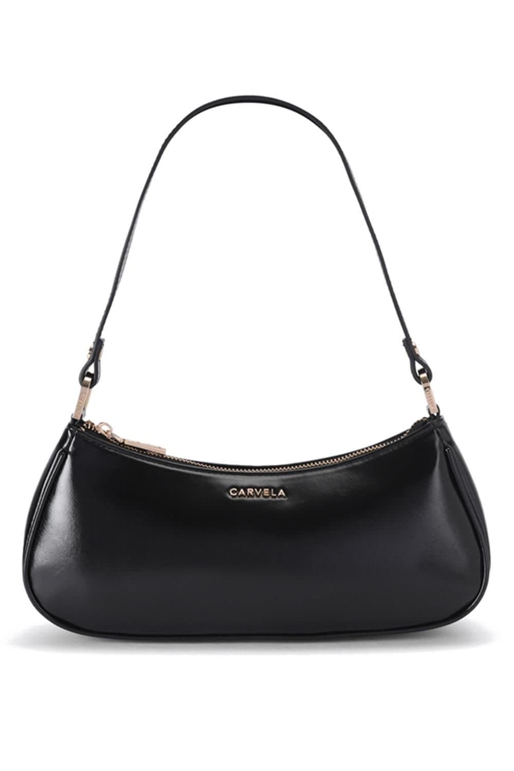 Carvela Carvela Women's 'Brando Shoulder' Patent Bag in Black