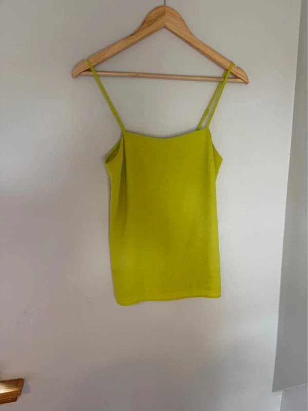 Oasis Lime Green Cami Vest Top Summer Size 8