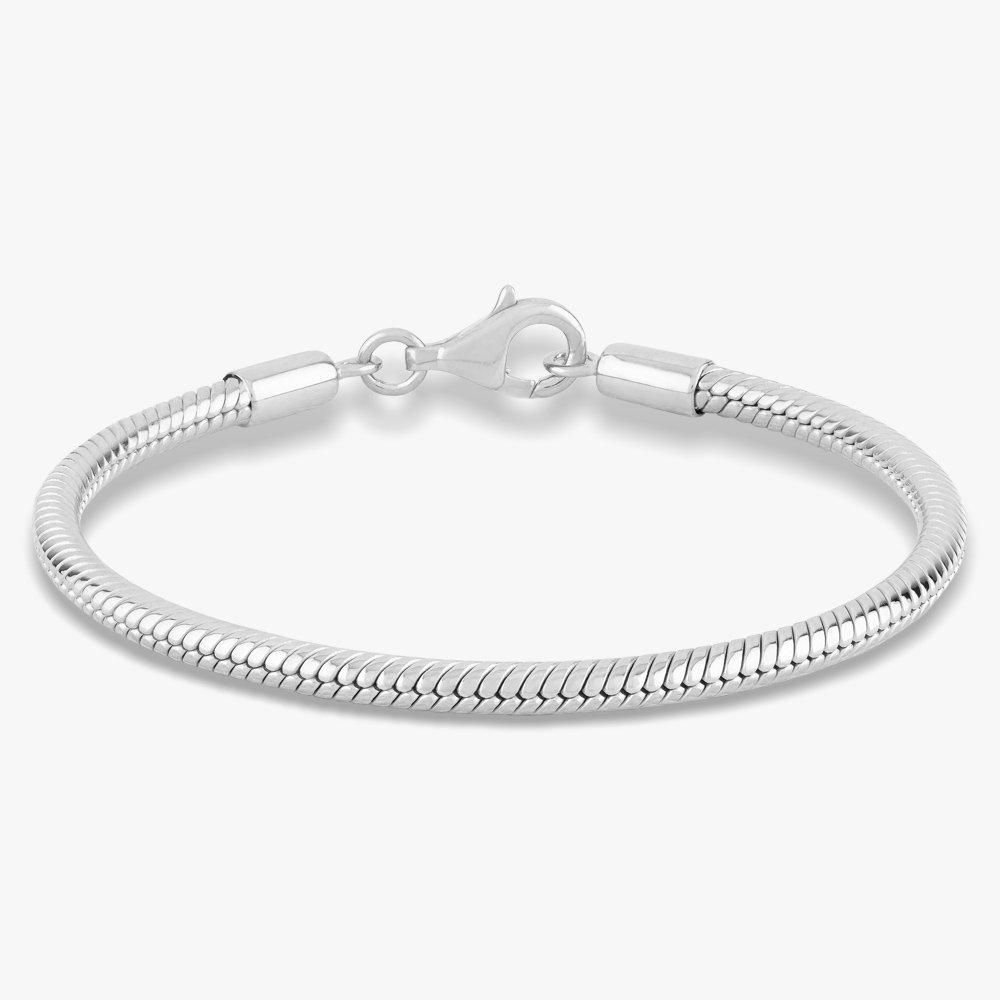 Rosa Lea Rosa Lea Women's Snake Chain Charm Bracelet AM-2THB013504-21 in Silver - 2