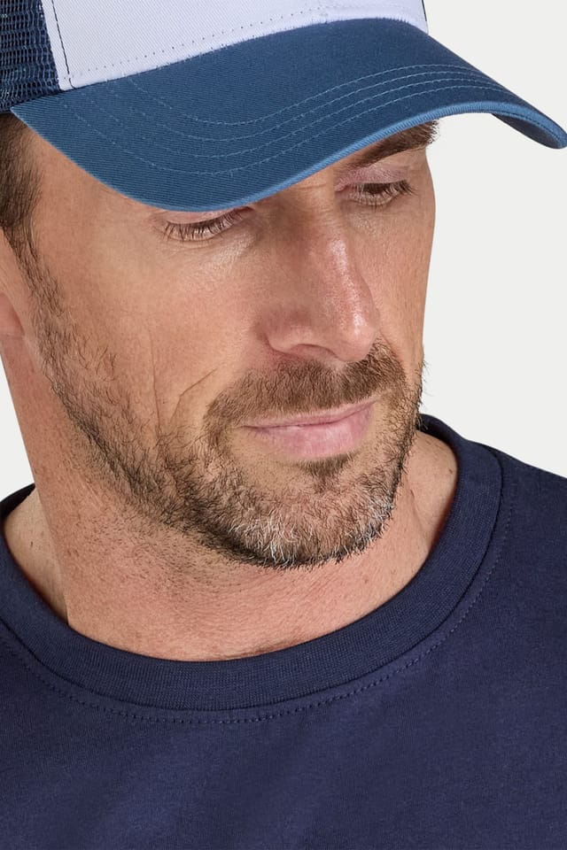 raging bull Raging Bull Men's Tri Colour Mesh Back Cap in Mid Blue - 2