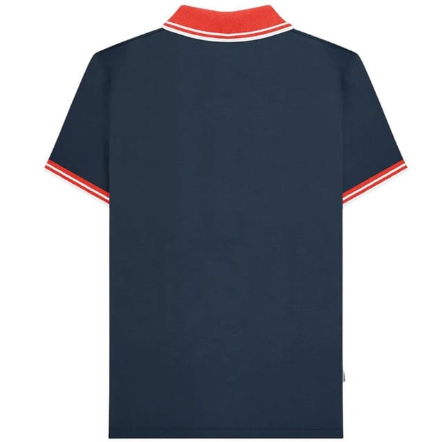 Lambretta Lambretta Men's Contrast Tipped Polo Shirt in Navy - 2