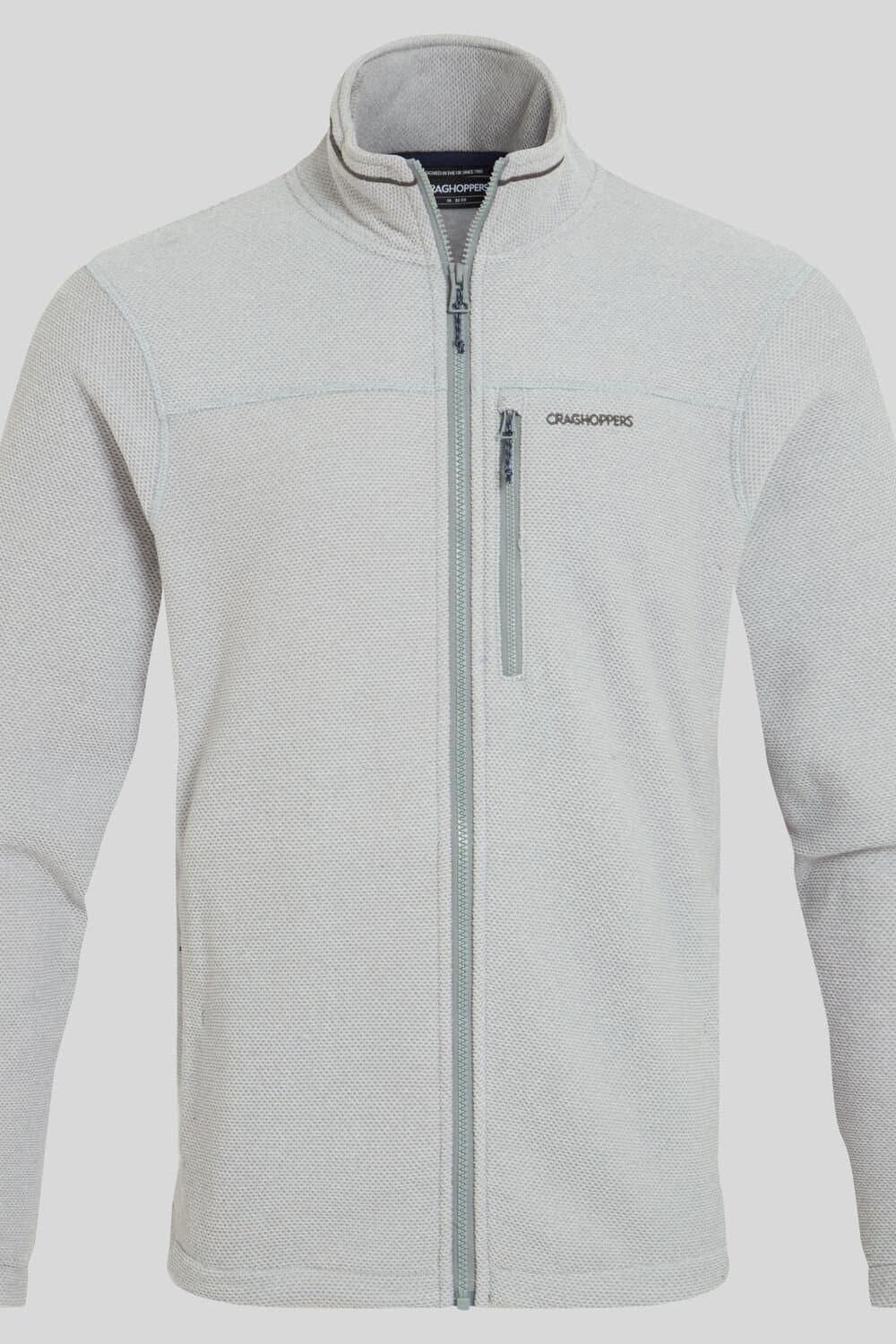 Craghoppers Craghoppers Men's Souther Jacket Full-Zip Insulating Active Fleece in Light Grey