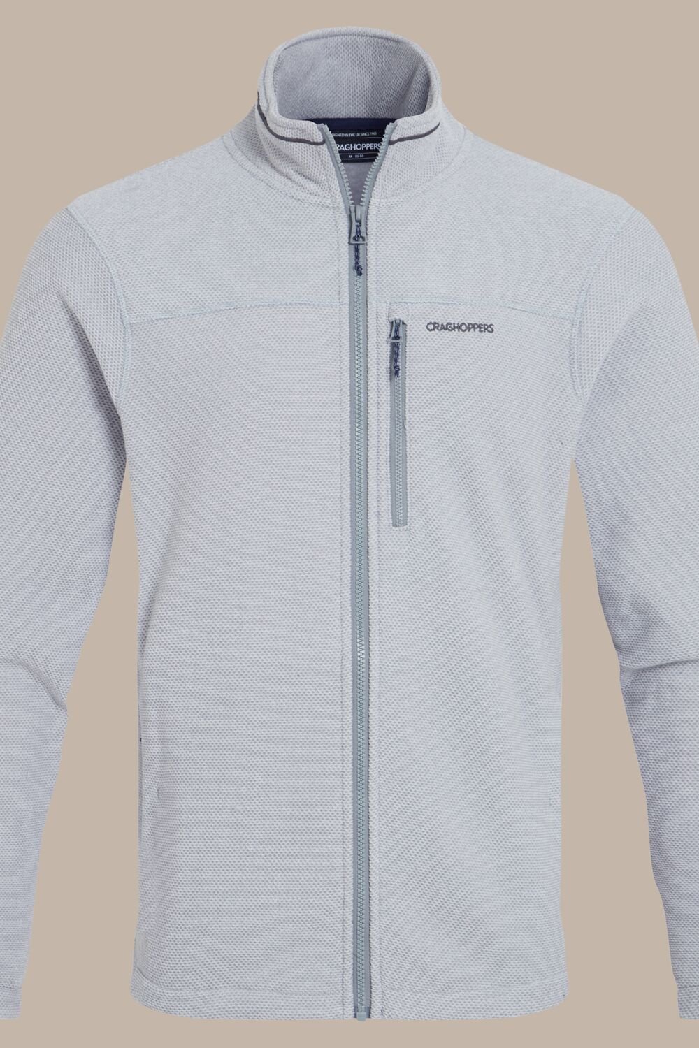 Craghoppers Craghoppers Men's Souther Jacket Full-Zip Insulating Active Fleece in Light Grey - 2