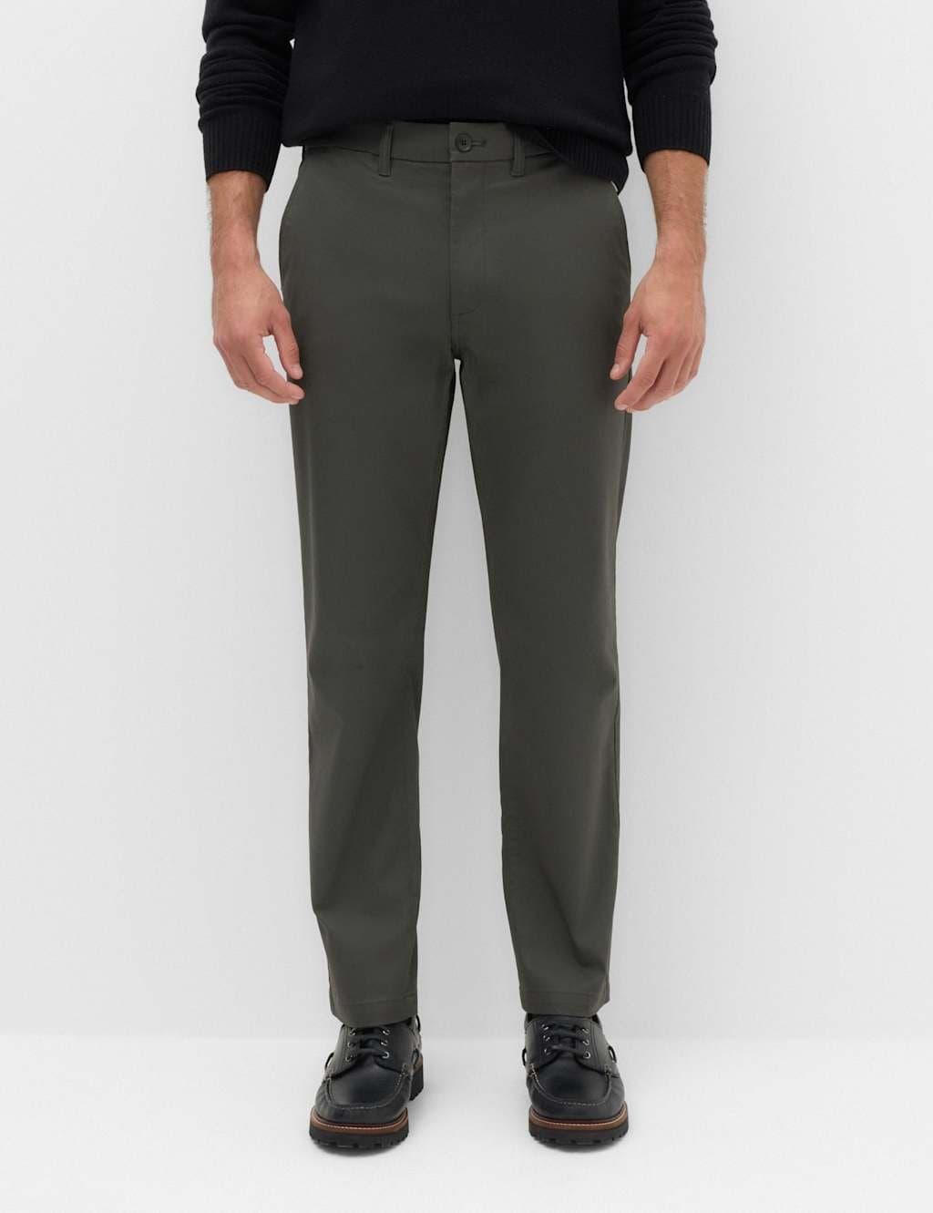Marks & Spencer M&S Regular Fit Twill Chinos Dark Pewter