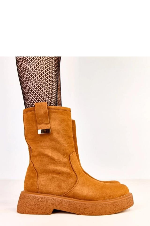 Love Lace Love Lace Women's Insulated Suede Ankle Boots with Platform & Side Zip Closure in Brown - 2