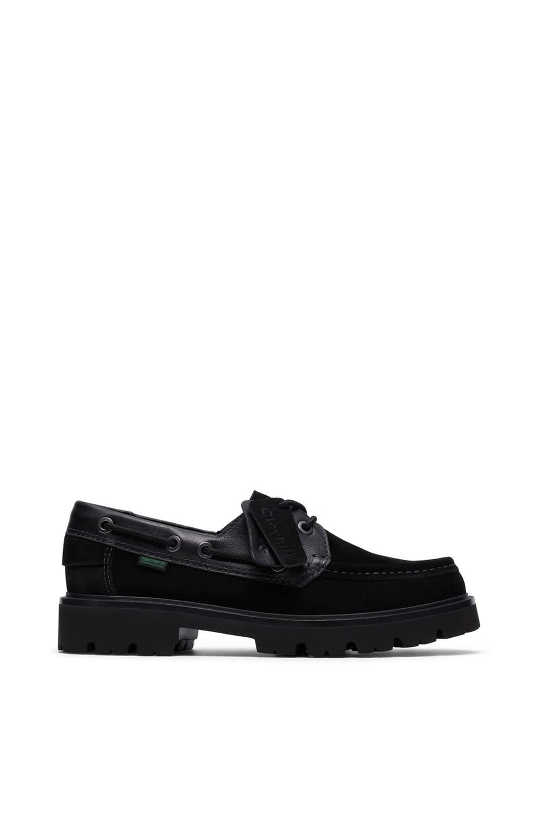 Clarks Originals Clarks Originals Men's Cleyhill Boat Shoes Black Suede