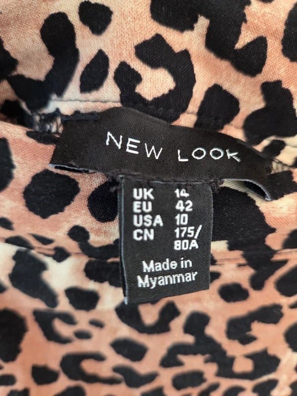 New Look Leopard Print Wrap Midi Skirt