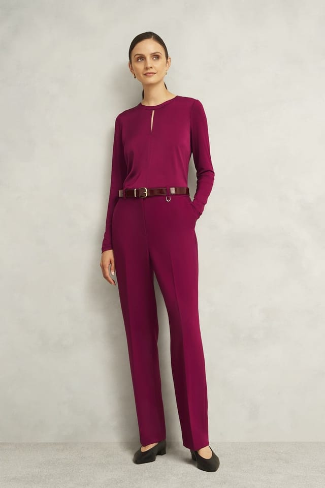 Hobbs London Hobbs London Women's Savannah Top in Raspberry - 3