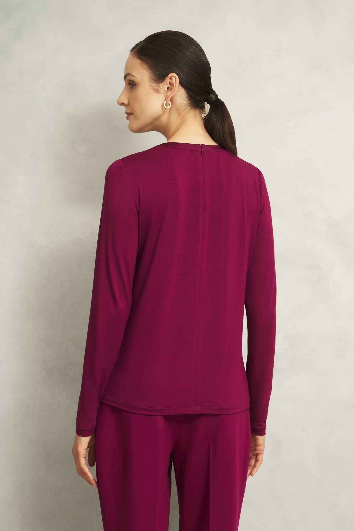 Hobbs London Hobbs London Women's Savannah Top in Raspberry - 4