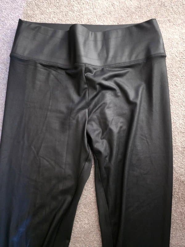 New Look New Look wet look black leggings