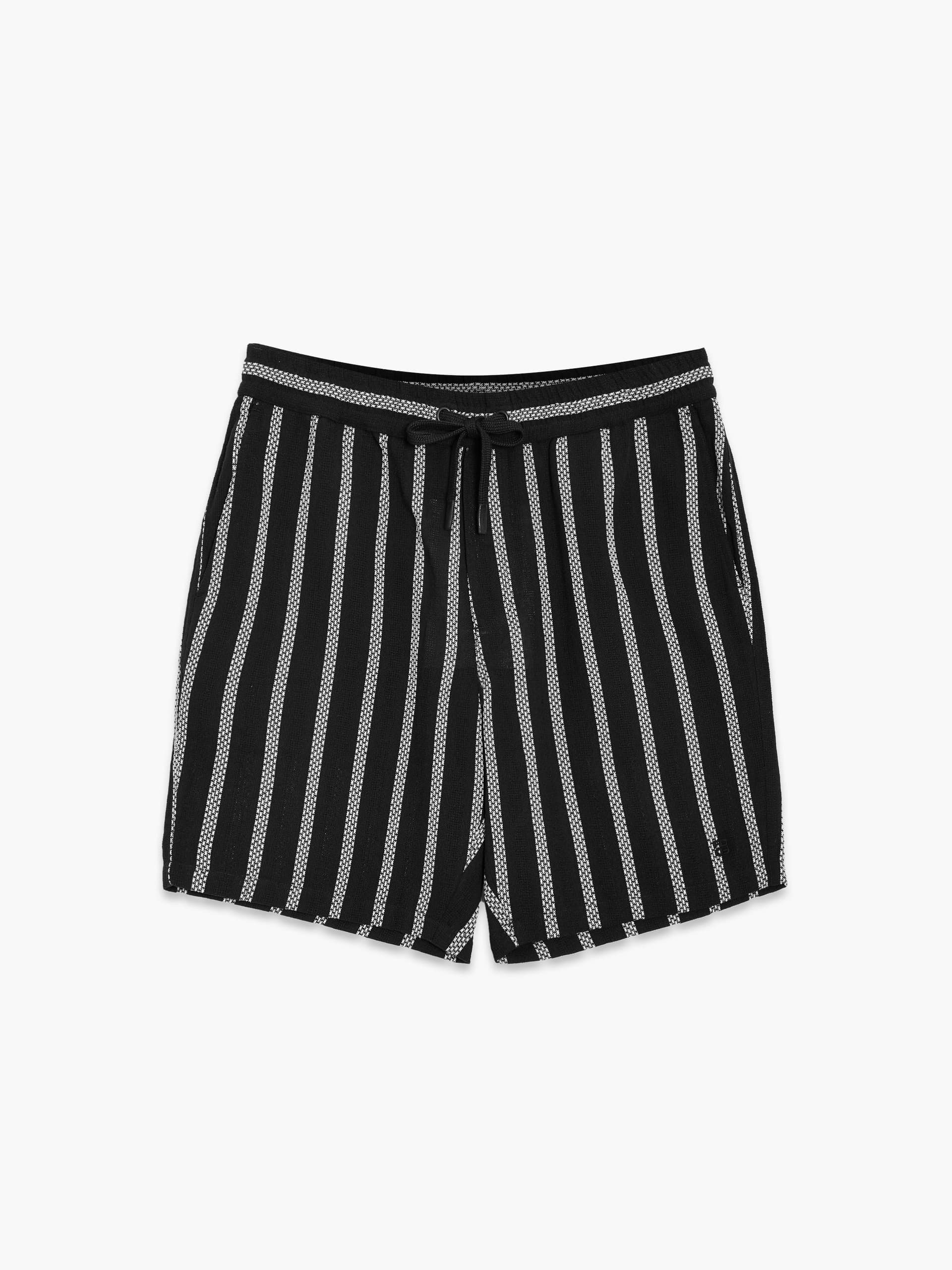 French Connection Ant Stripe Combo Shorts Black/White