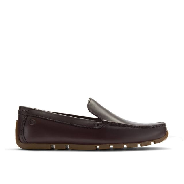 Clarks Clarks Men's Corsley Plain Dark Brown Leather Loafers, Slip Ons - 3