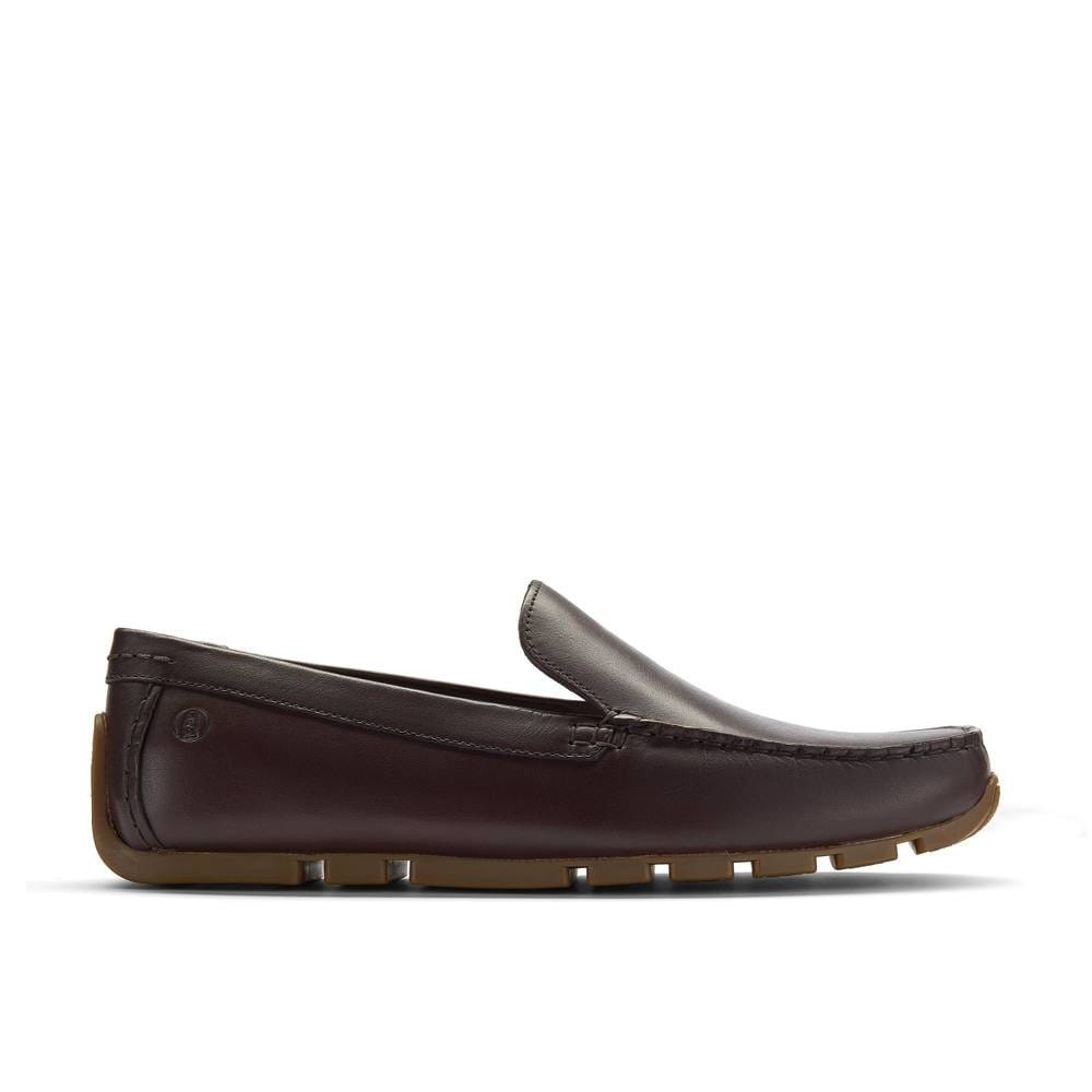 Clarks Clarks Men's Corsley Plain Dark Brown Leather Loafers, Slip Ons - 4