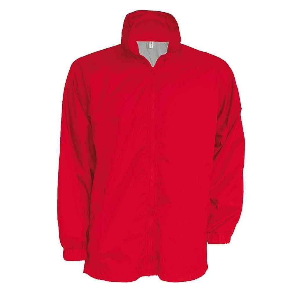 Karben Karben Men's Red Lined Windbreaker Jacket