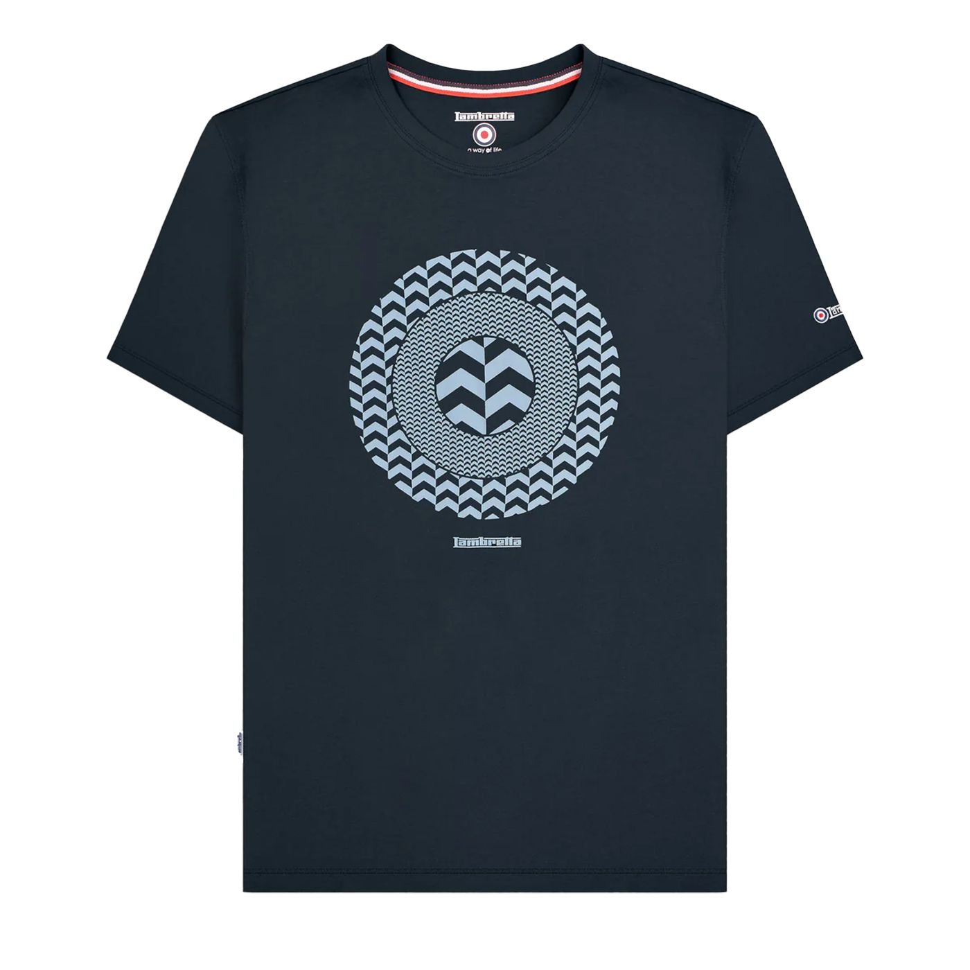 Lambretta Lambretta Men's Chevron Target T-Shirt in Navy - 3