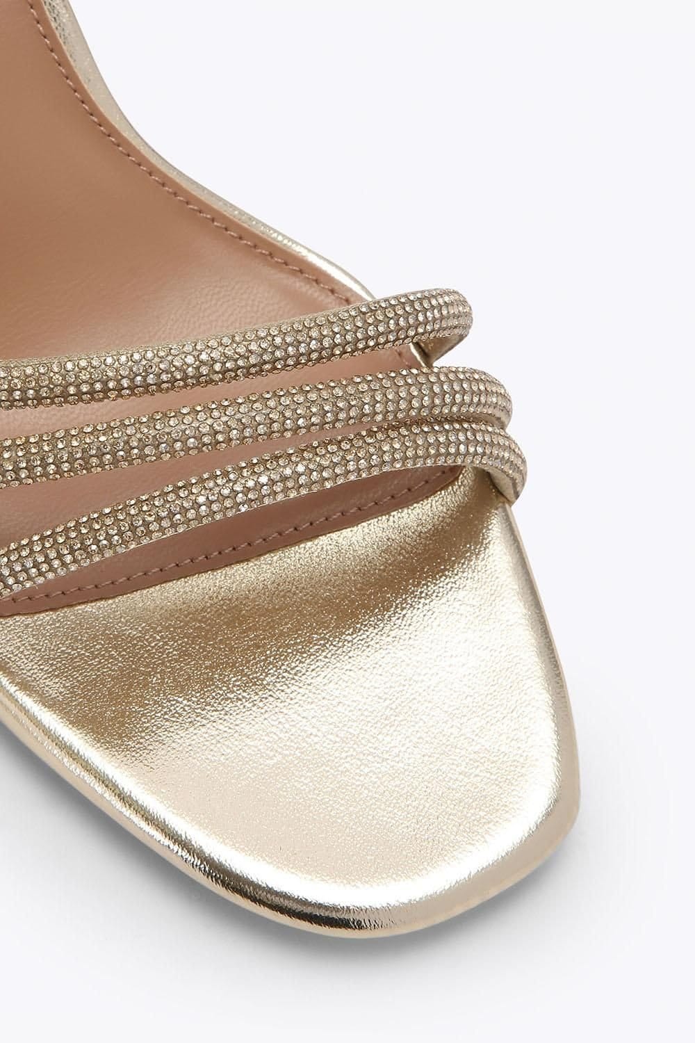 Carvela Carvela Women's 'Motto Block' Fabric Sandals in Gold - 4