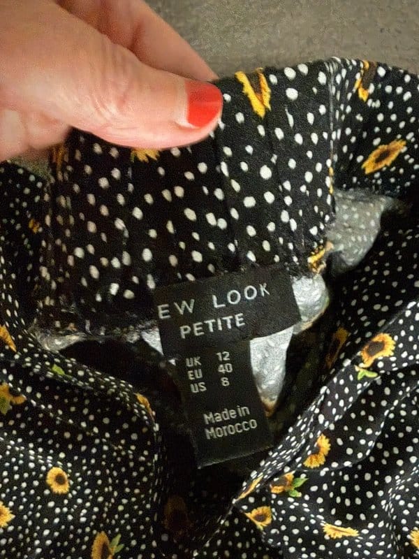 New Look Petite Black & White Polka Dot Wide-Legged Trousers