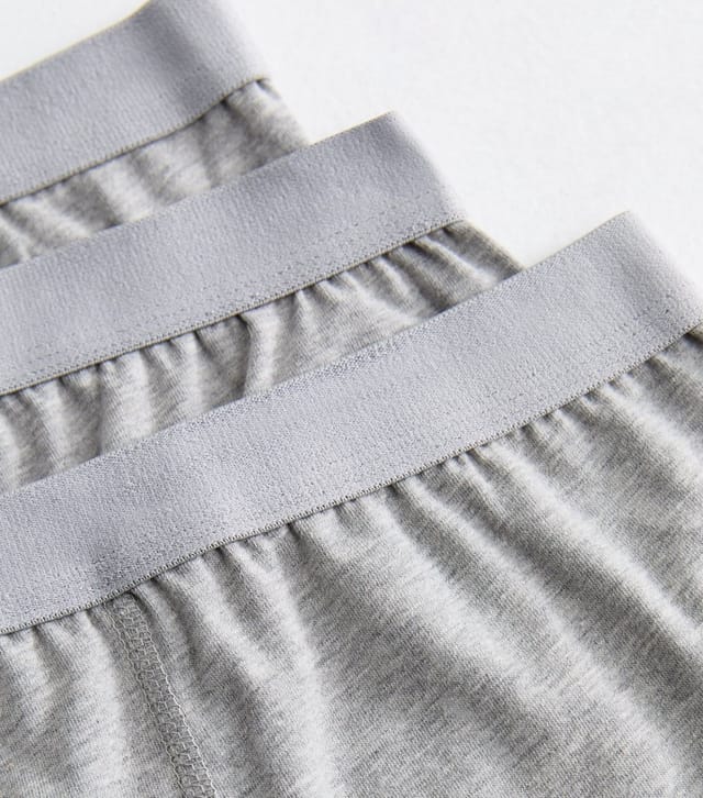 New Look Men's 3 Pack Grey Marl Jersey Boxers New Look - 2