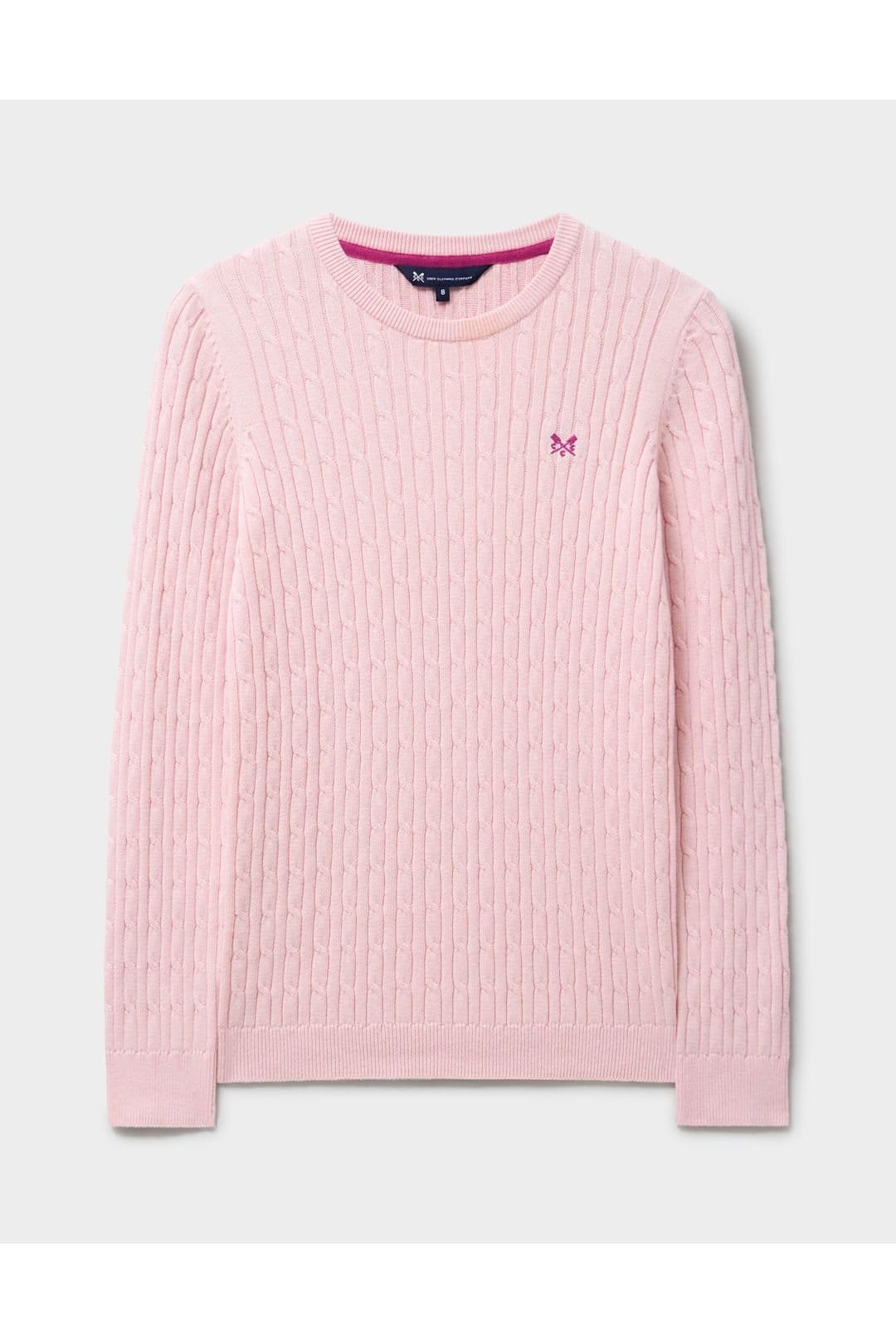 Debenhams Women's Heritage Cable Crew Neck Pink