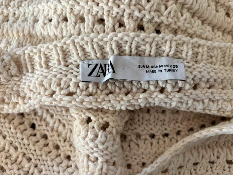 Zara New Zara cream crochet cami vest top - size M UK 10