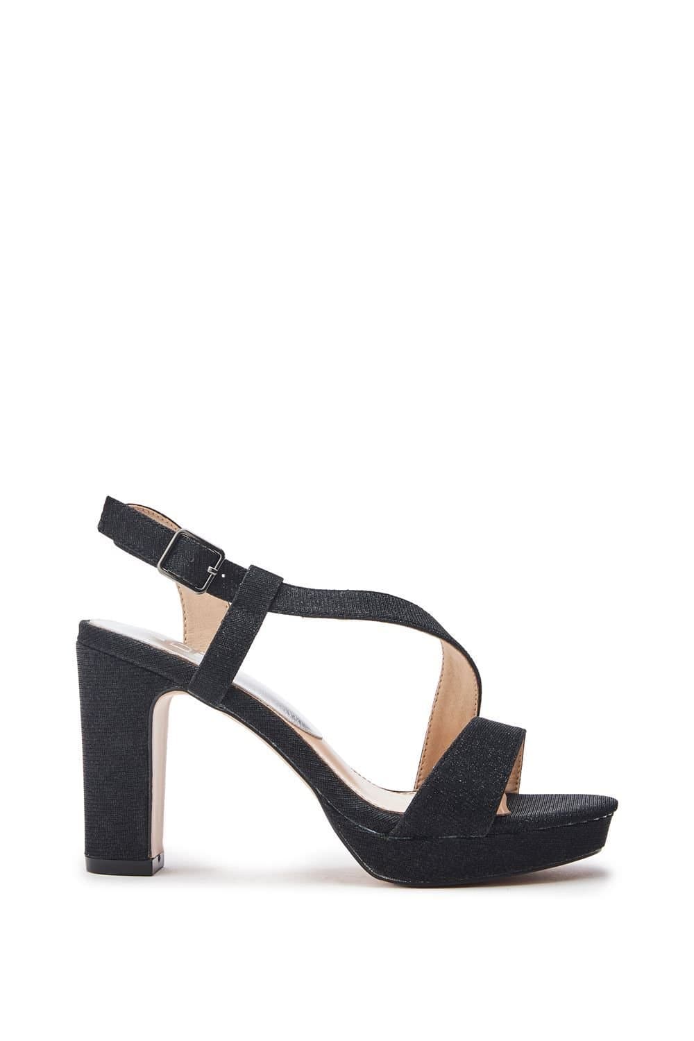 Moda in Pelle Moda In Pelle Women's 'Cassi' Textile Heeled Sandals in Black