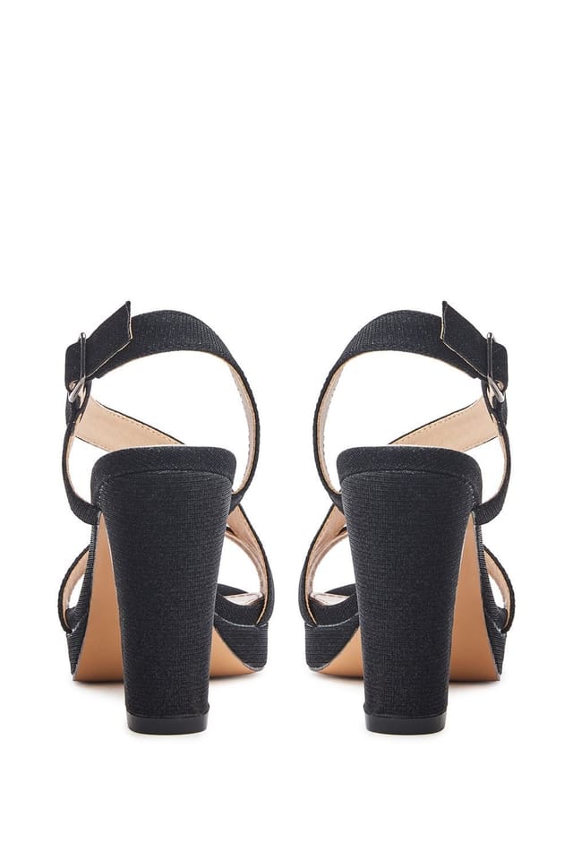 Moda in Pelle Moda In Pelle Women's 'Cassi' Textile Heeled Sandals in Black - 3
