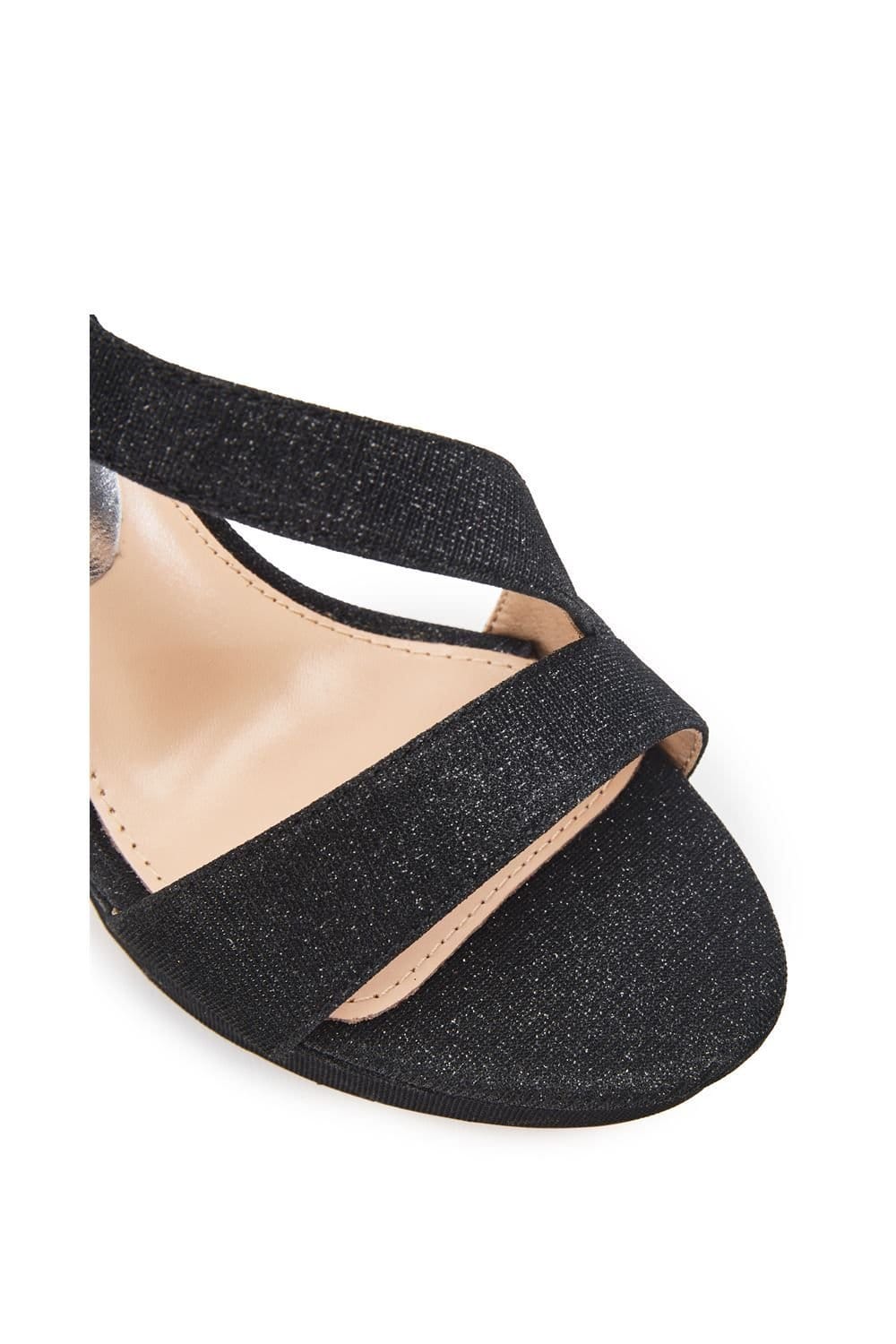 Moda in Pelle Moda In Pelle Women's 'Cassi' Textile Heeled Sandals in Black - 4