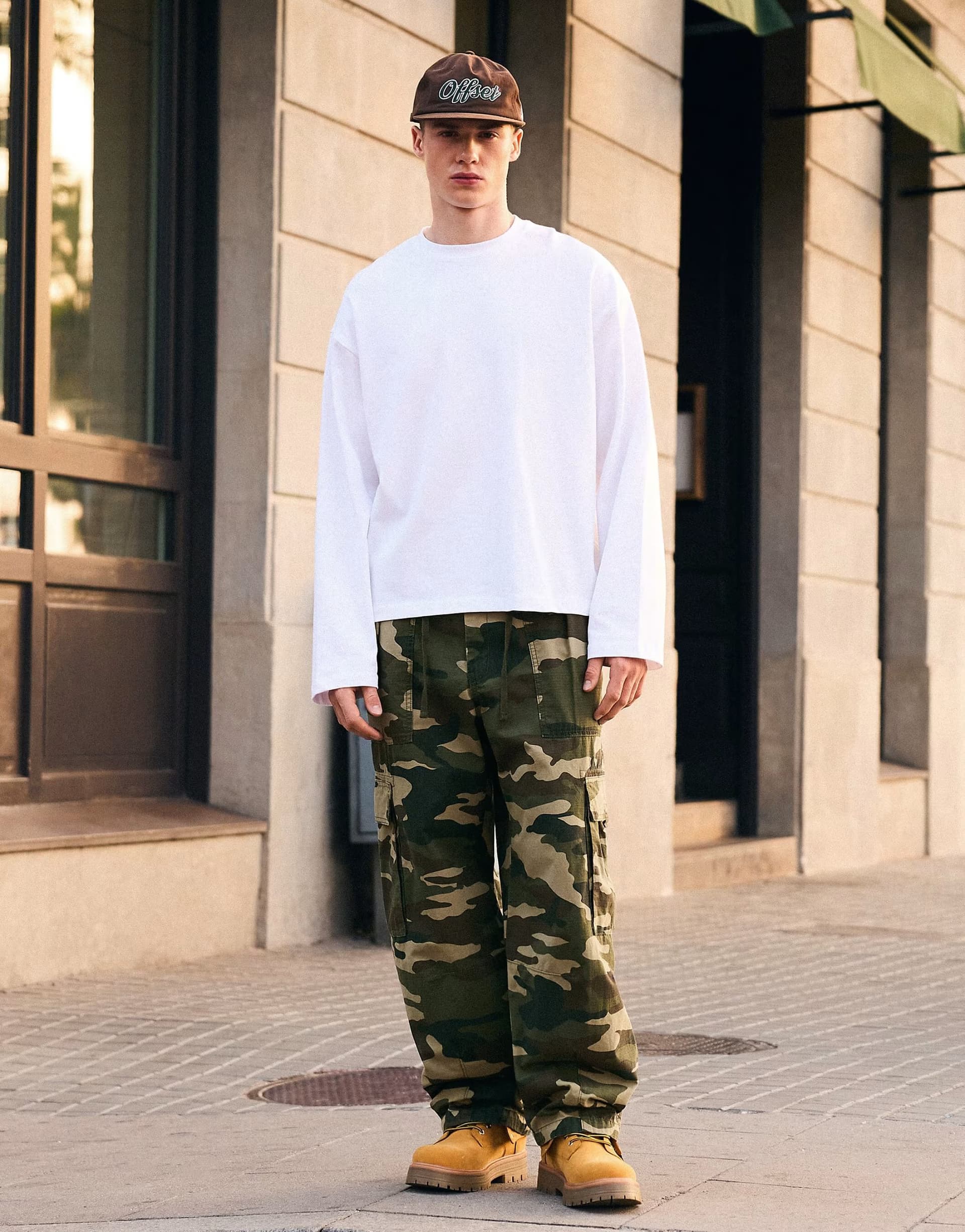 ASOS ASOS Green Camo Baggy Cargo Trousers