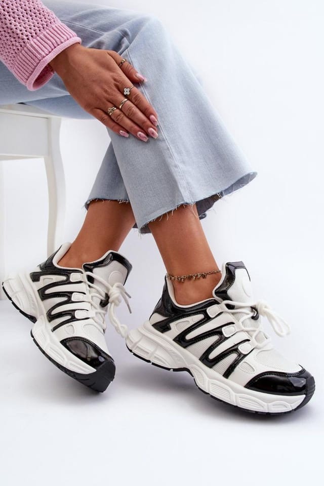 Love Lace Love Lace Women's Sport Shoes Thick Sole Comfort Sneakers With Removable Insole in White - 3