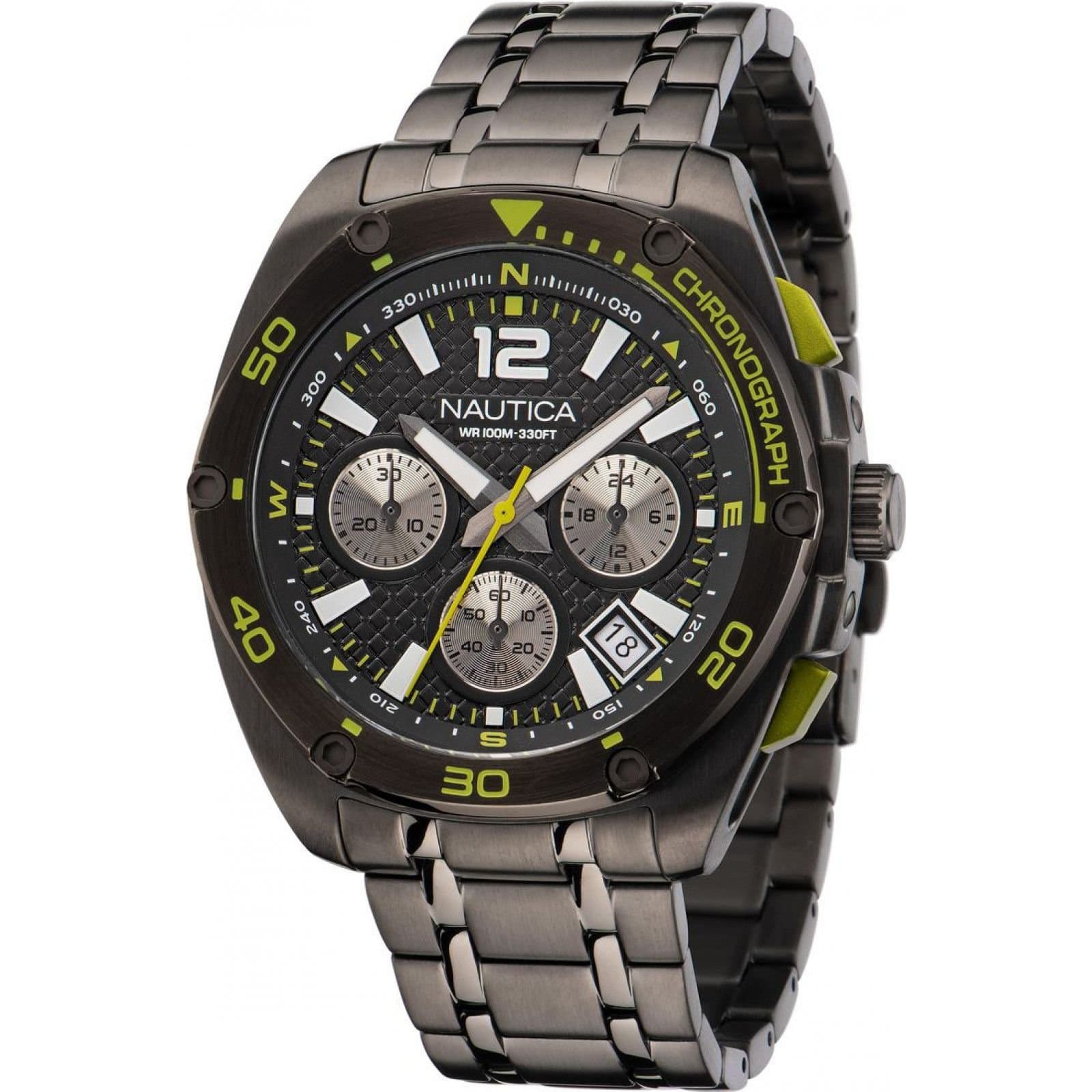 Nautica Nautica Men's NAPTCF210 Tin Can Bay 44mm Quartz Watch in Dark Grey